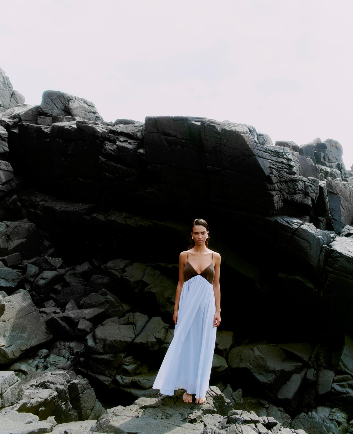 Veroma Strap lang kjole - Gray Down